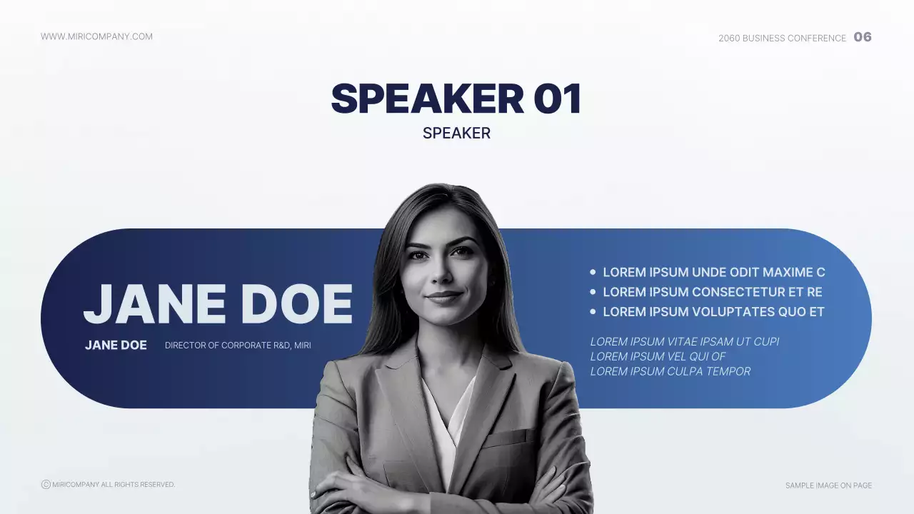 블루 모던 비즈니스 이벤트 프레젠테이션