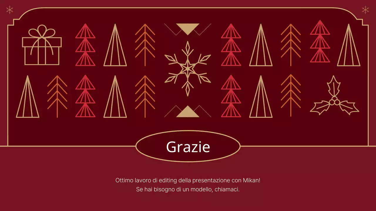 Un classico rapporto natalizio in rosso e beige