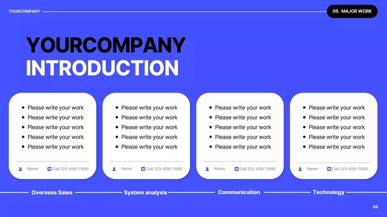 파랑과 흰색 모던한 사내내부 교육자료 소개서