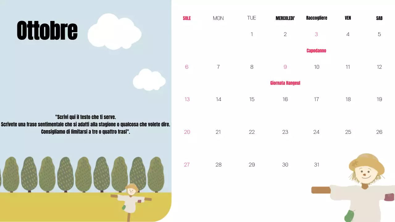 Un arcobaleno di agende di tendenza