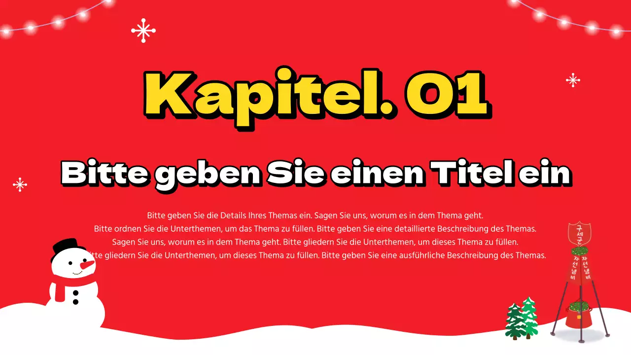 Trendige Schulungsmaterialien für Freiwillige im Winter mit rotem Hintergrund