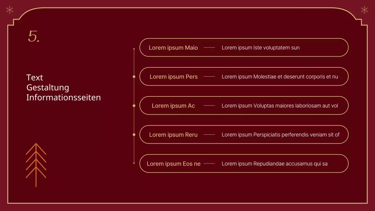 Ein klassischer Weihnachtsbericht in Rot und Beige