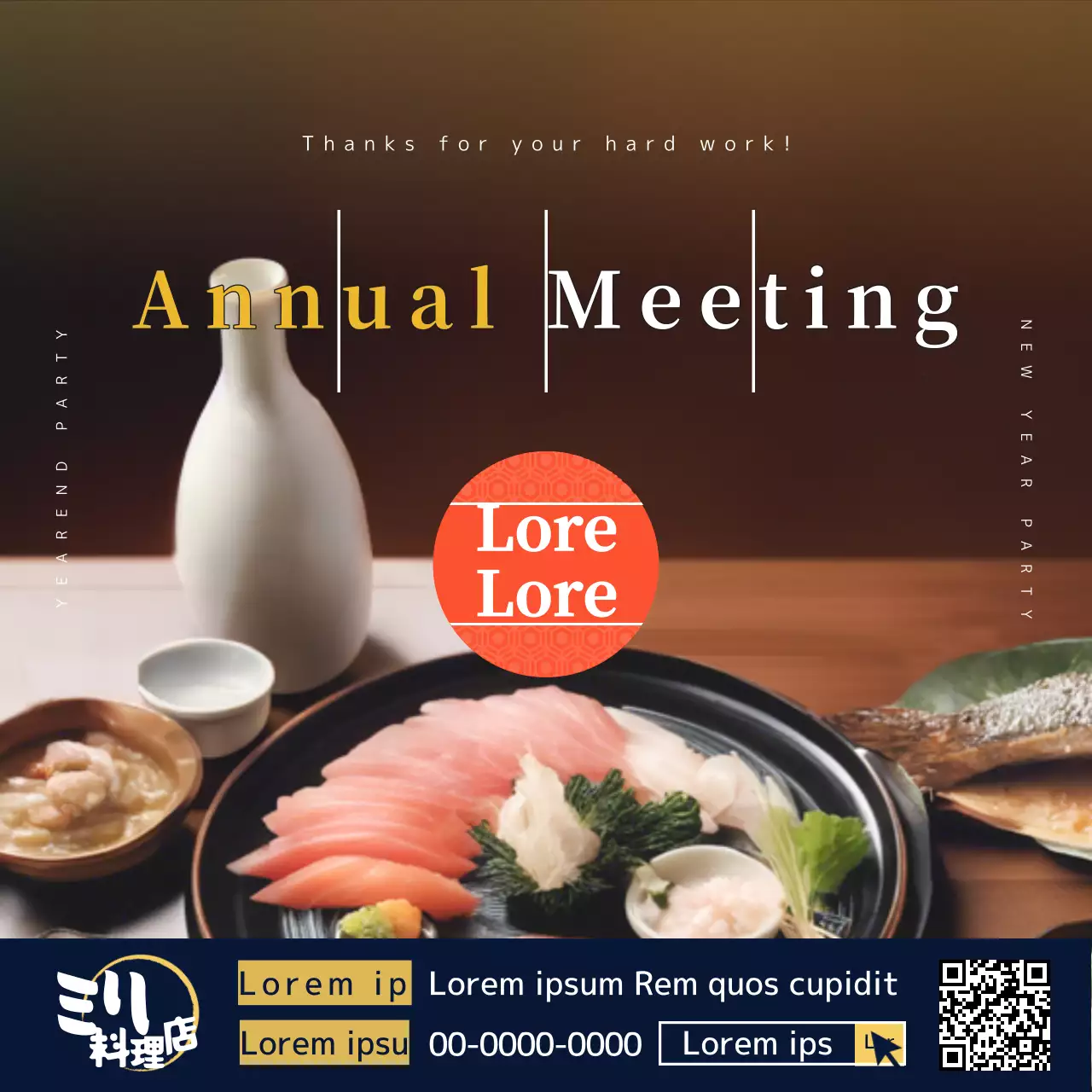 Brown Traditional Meeting Invitation Instagram Post