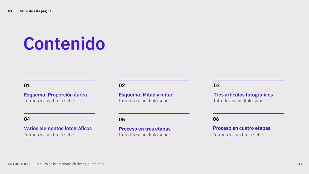 Trazados sencillos y variados en azul para planificar