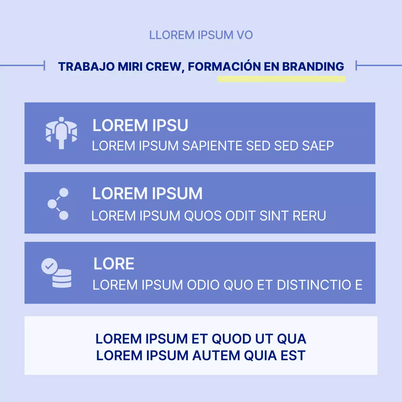Trabajos sencillos en azul