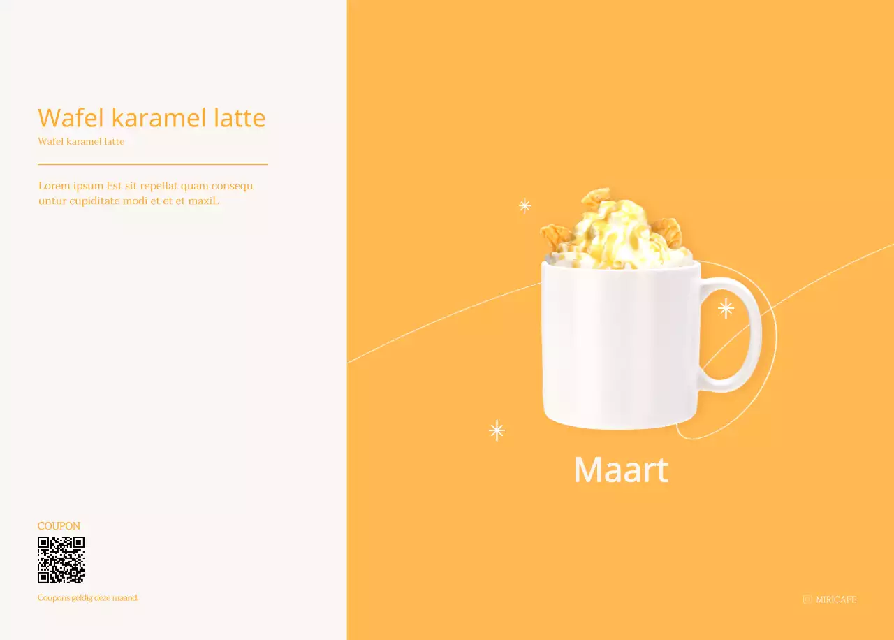Cafékalender met aanbevelingen voor de drank van de maand