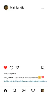 Una semplice zona foto del social media Instagram