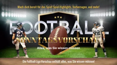 Trendige Vorschau auf den Super Bowl am Sonntag in Gold und Silber