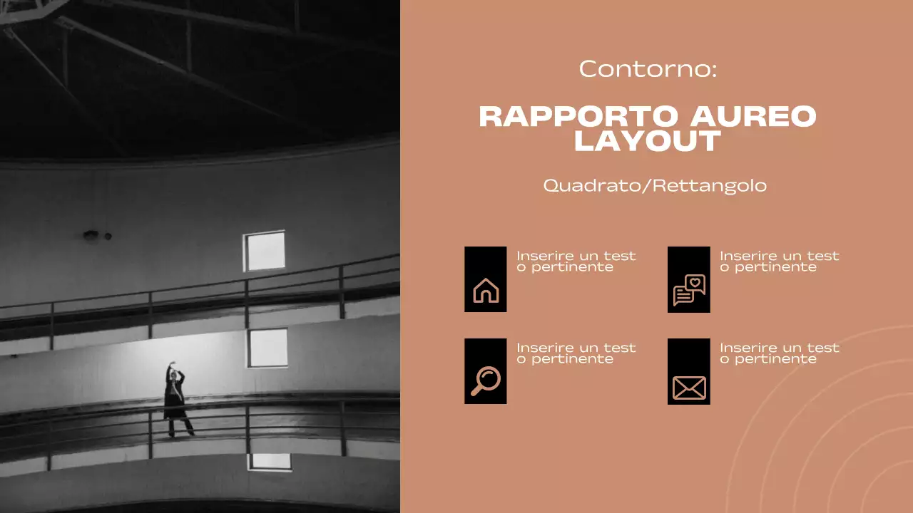 Rapporto di pagine minimali a layout multiplo in marrone e nero