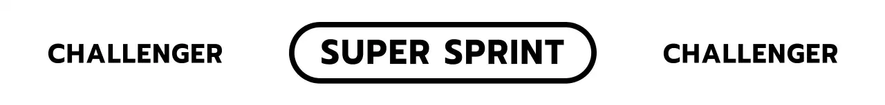 Sportdesign mit flacher gotischer Typografie