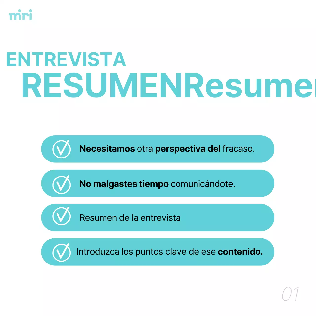 Promover entrevistas y charlas de personalidad sencillas en blanco y azul claro