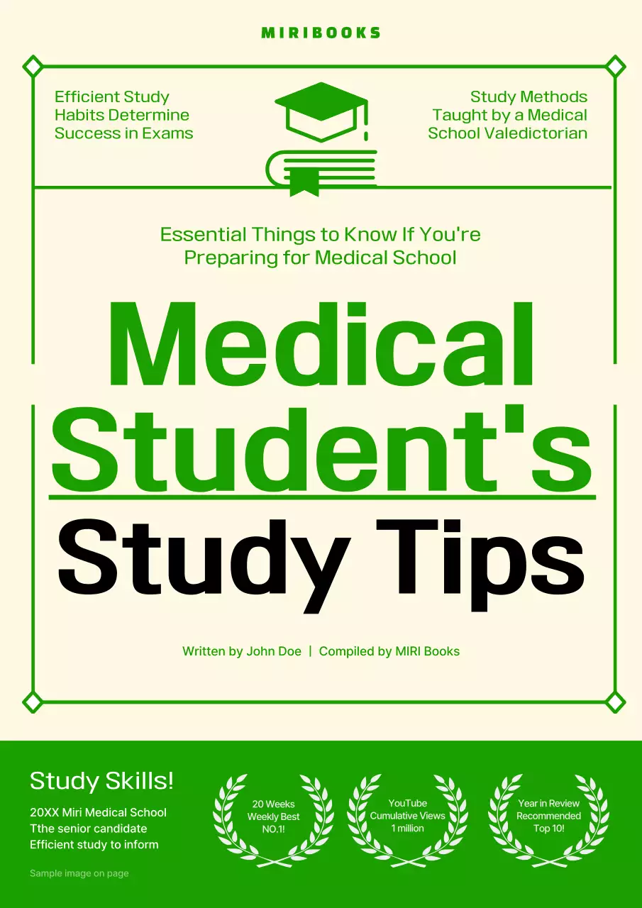 Green Minimal Study Guide Book Cover