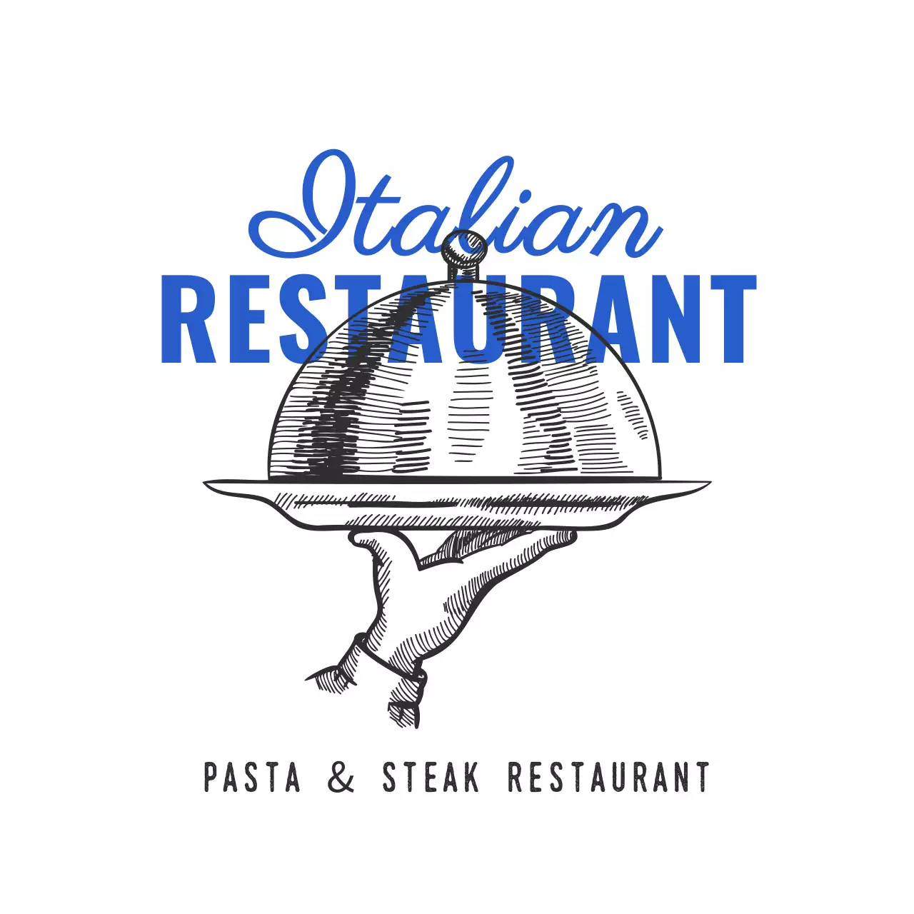 Restaurant Typography Concept in Sketch Illustration