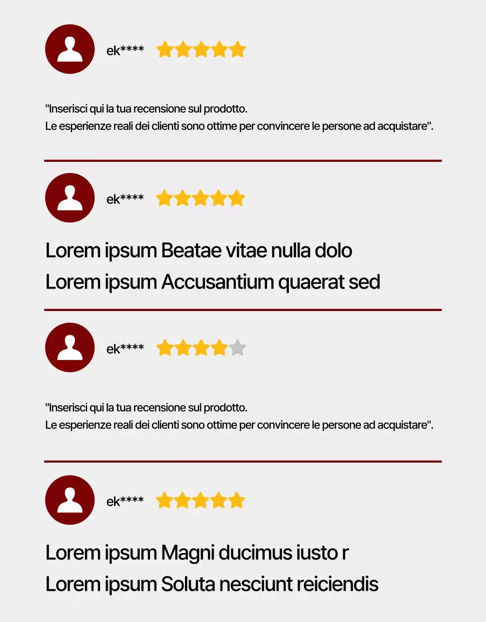 Rosso, semplice descrizione del prodotto elettronico