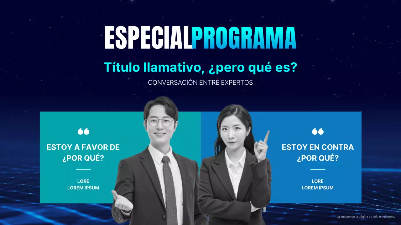 Presentación de conferencia sencilla en azul marino y azul claro