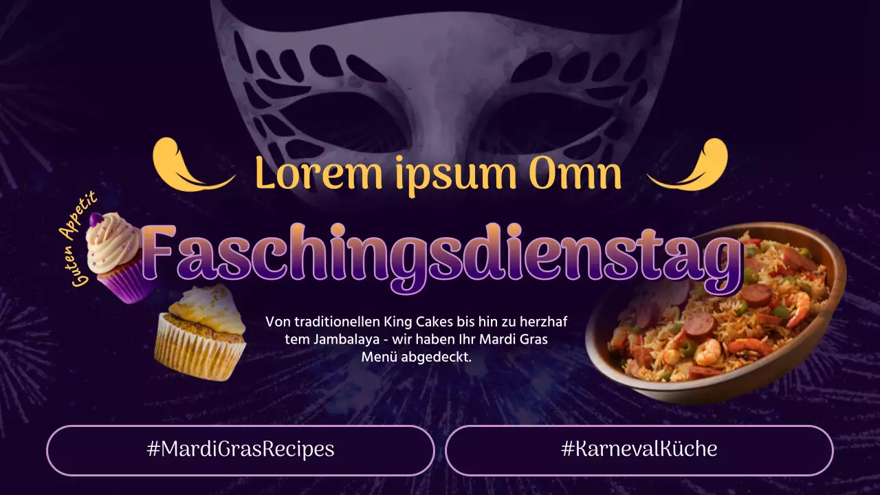 Lila und gelbe Fantasie-Faschingsrezepte