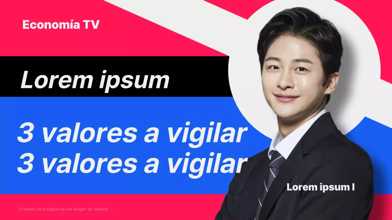 Selecciones de valores modernos en rojo y azul