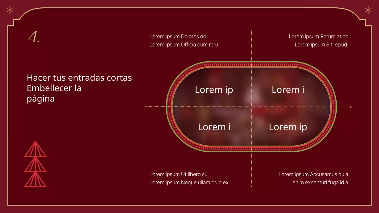 Un reportaje navideño clásico en rojo y beige