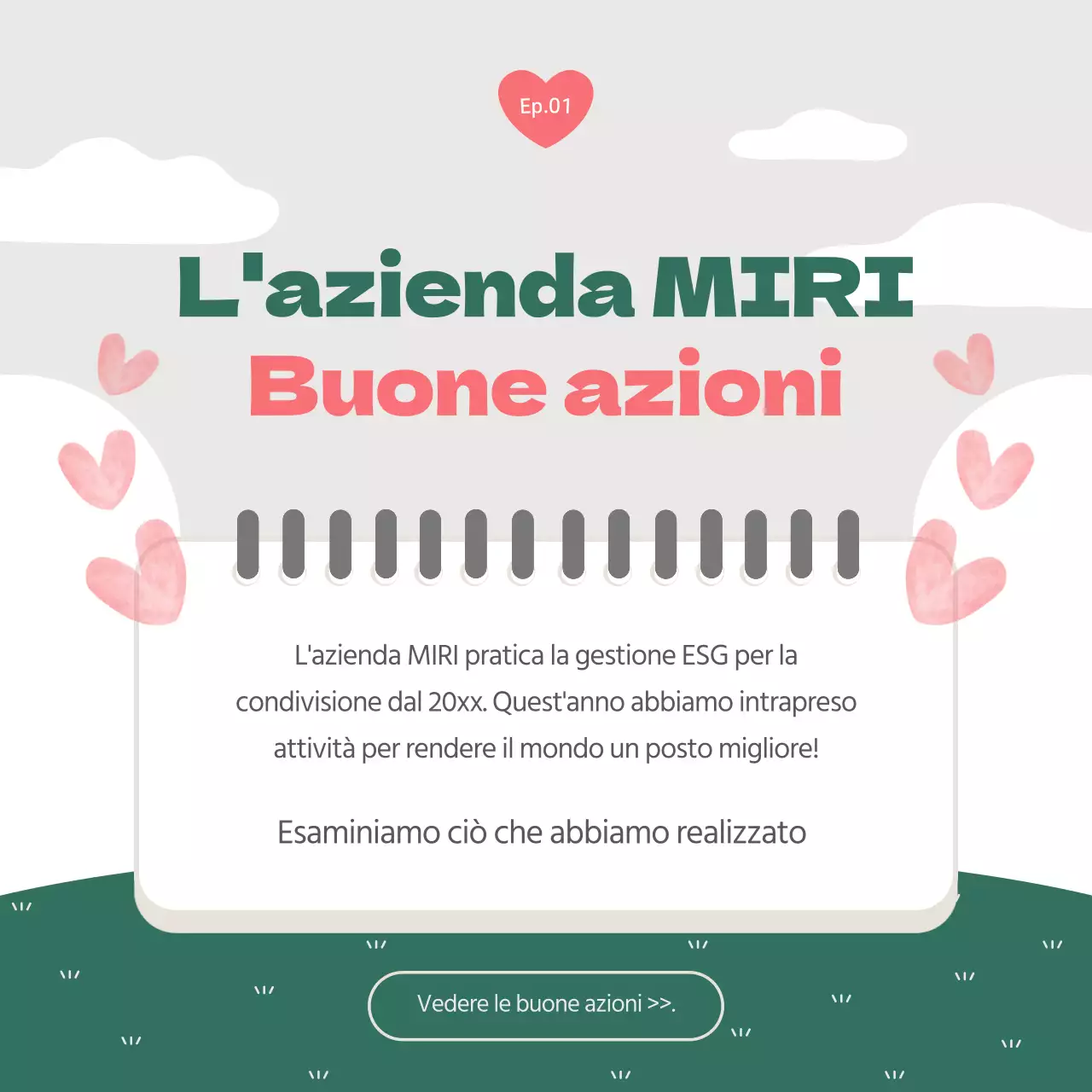 Un bel post verde e rosa sul reporting di gestione ESG