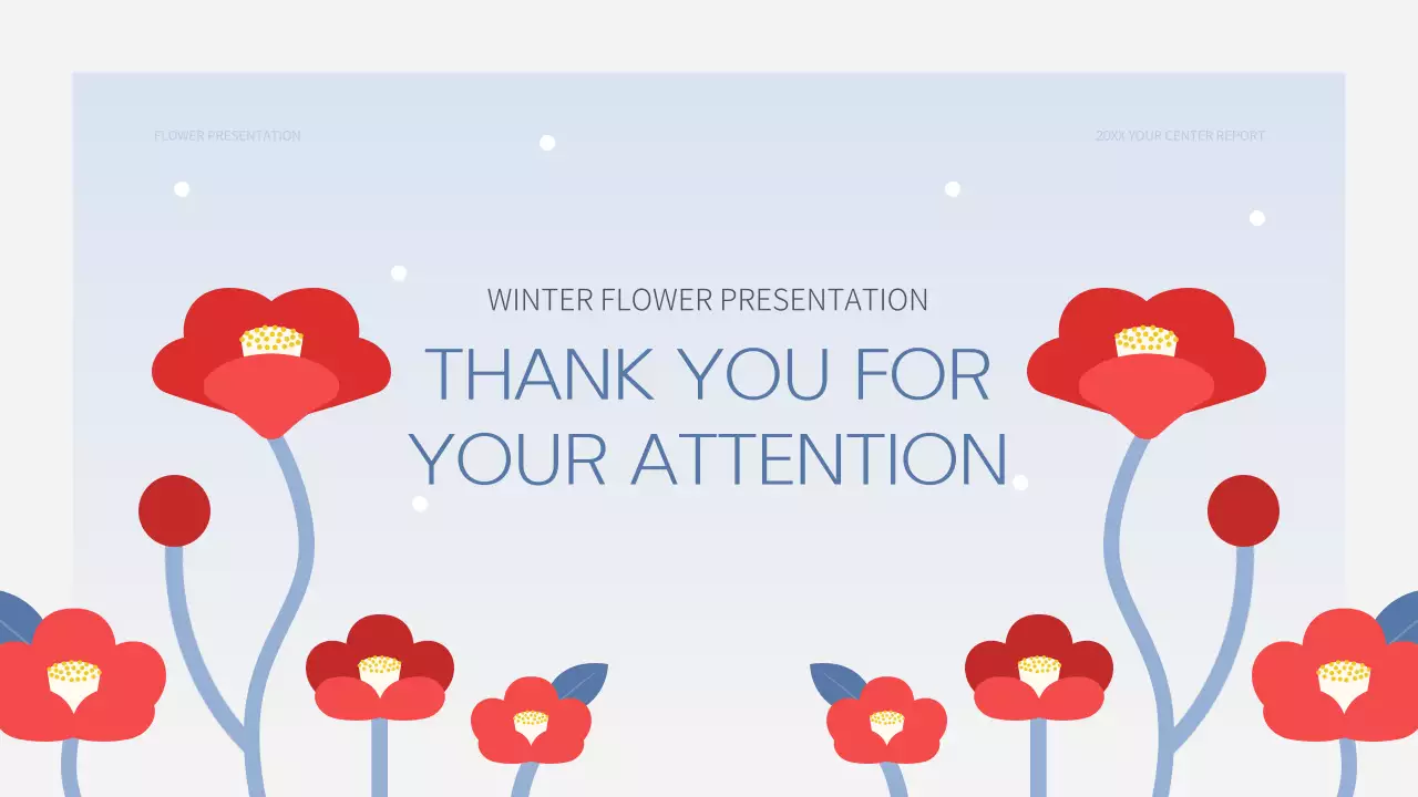 빨간색 미니멀 꽃 프레젠테이션