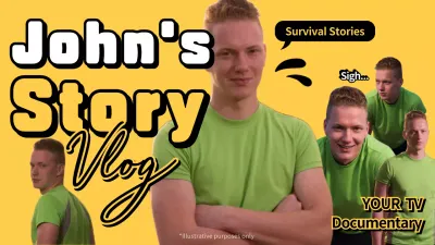 Yellow Trendy Vlog Promotion YouTube Thumbnail