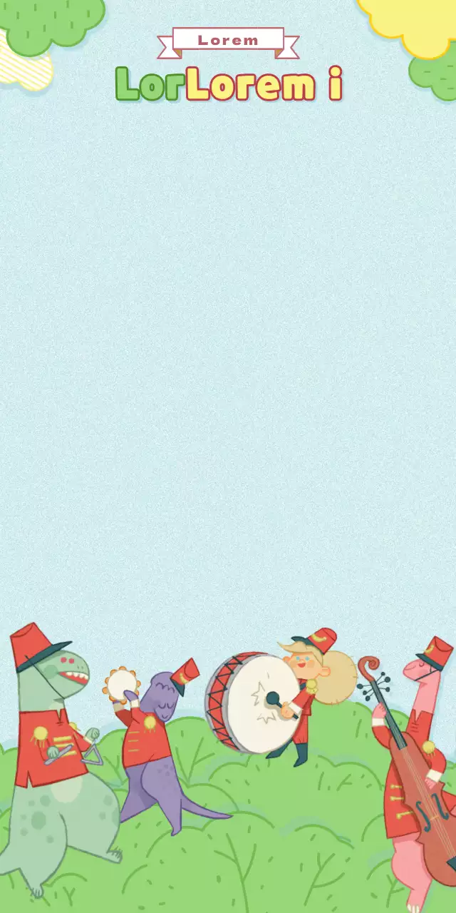 Grün und gelb Wald Illustration Feier