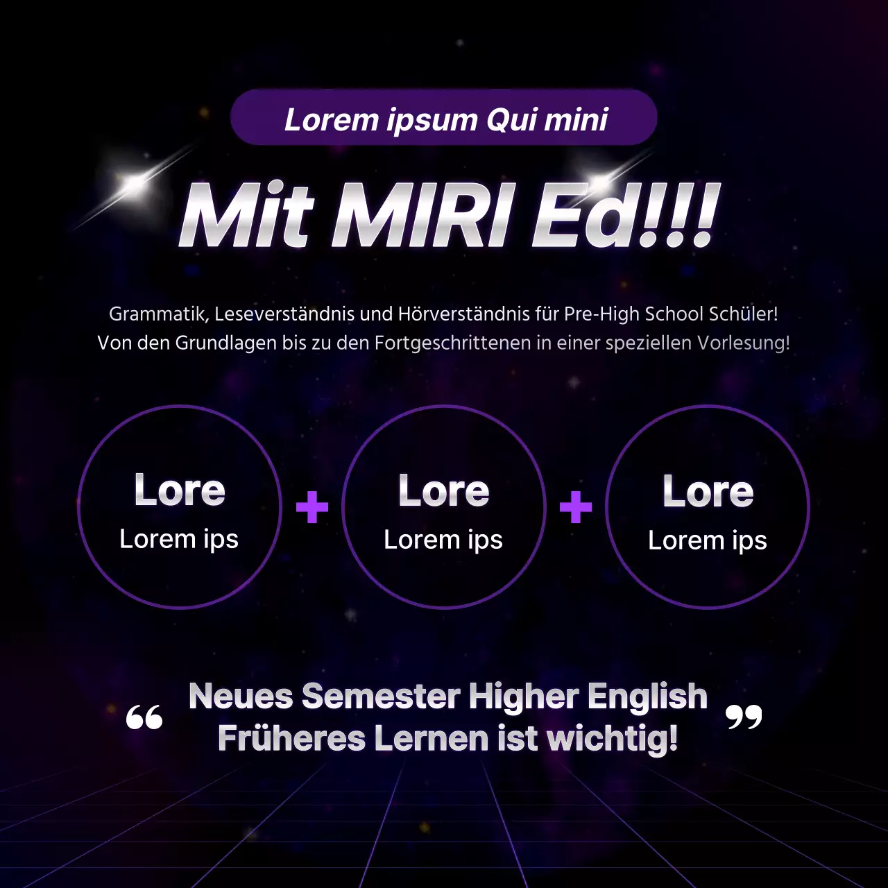 Werben Sie für die "Back-to-School"-Angebote von purple cyber