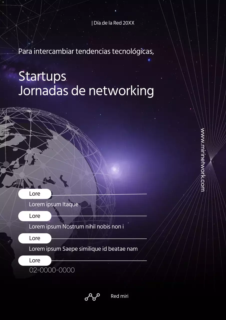Promueva una jornada de networking de startups a la última en morado y blanco