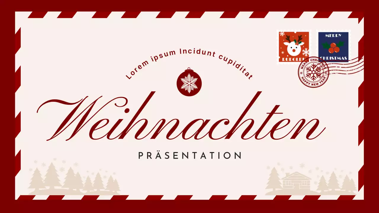 Ein gemütlicher Weihnachts-Eventplaner in Rot und Beige