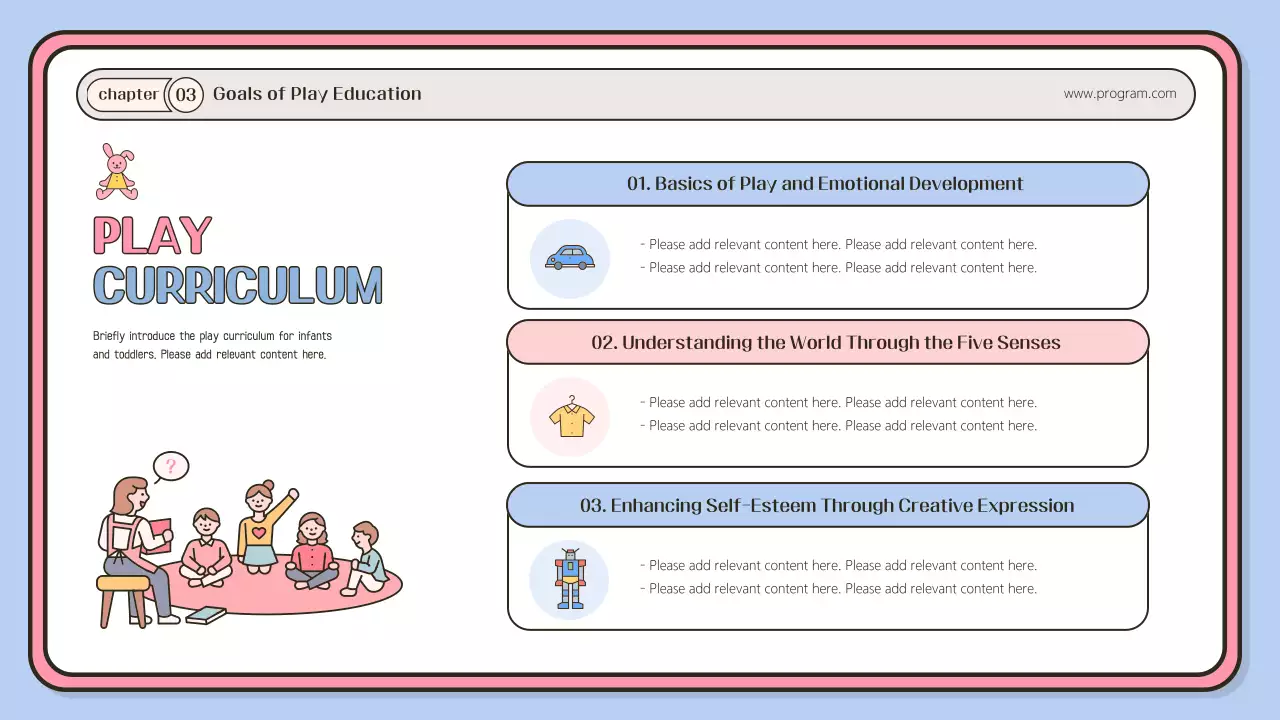Pink Simple Play Program Guide Presentation