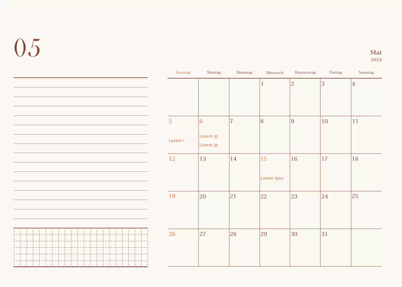 Emotionales Cafe-Fotolayout in Beige und Braun