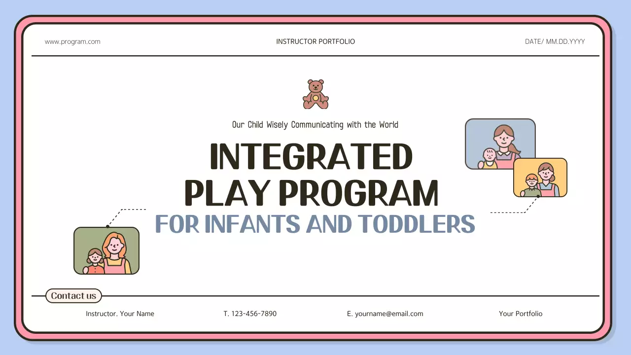 Pink Simple Play Program Guide Presentation