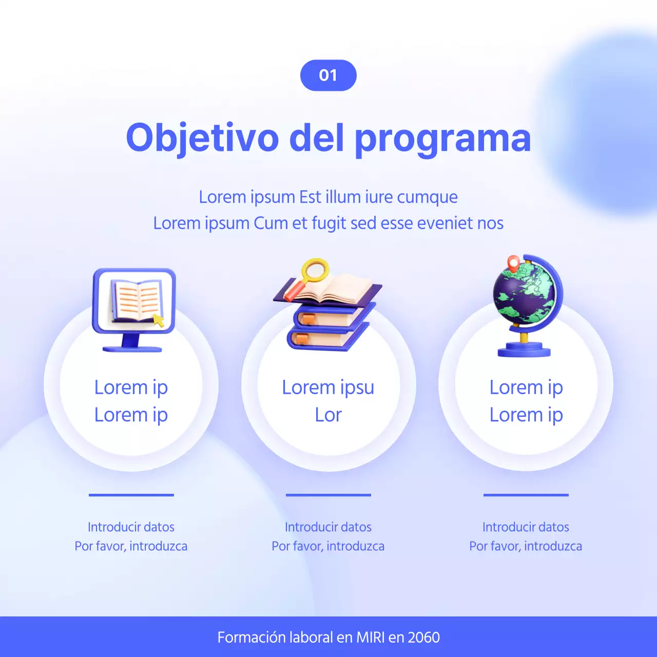 Guía de programas modernos de formación para el empleo en blanco y azul