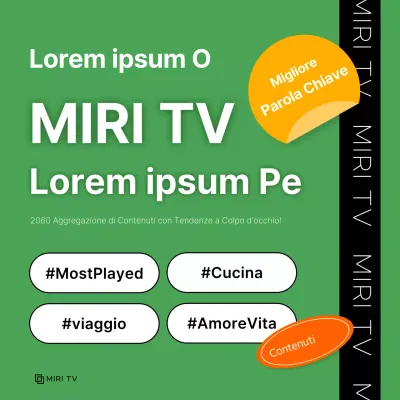 Annuncio di chiusura dal contenuto verde e kitsch