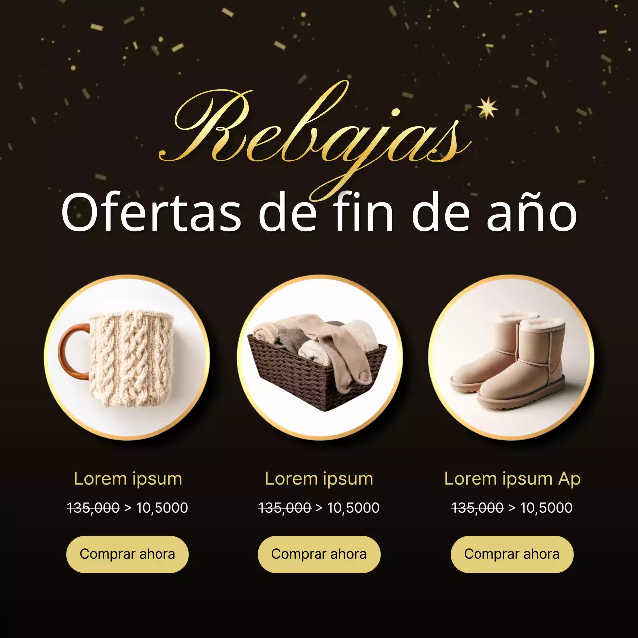 Anuncie un lujoso acto de entrega de premios de marca de fin de año en marrón y dorado