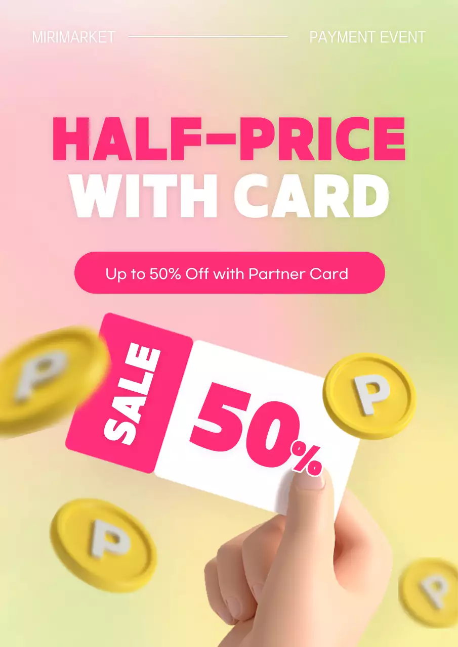 Pink Trendy Sale Promotion Poster