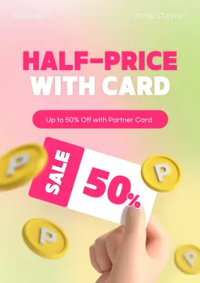 Pink Trendy Sale Promotion Poster