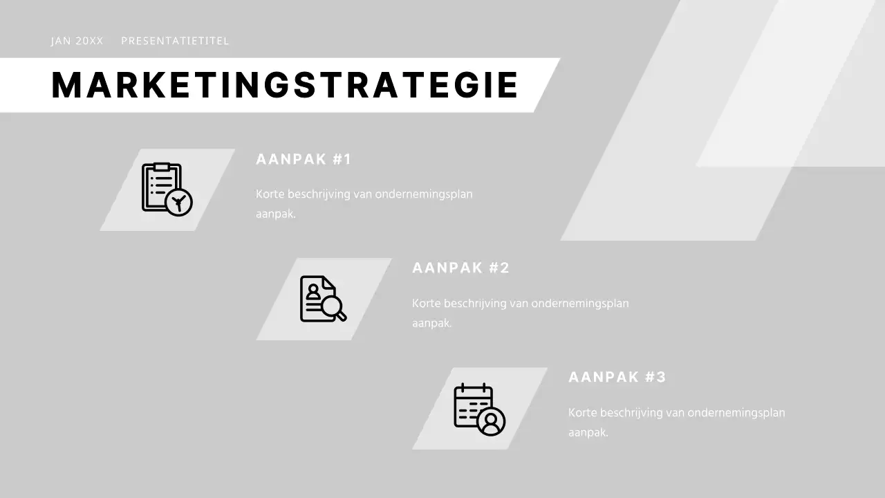 Zwart-wit modern zakelijk voorstel