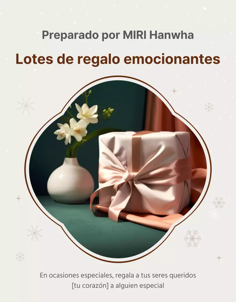 Anuncio de un sencillo set de regalo navideño hanwa en beige y marrón