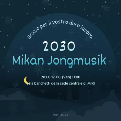 Un lussuoso annuncio di fine anno aziendale in blu navy e giallo