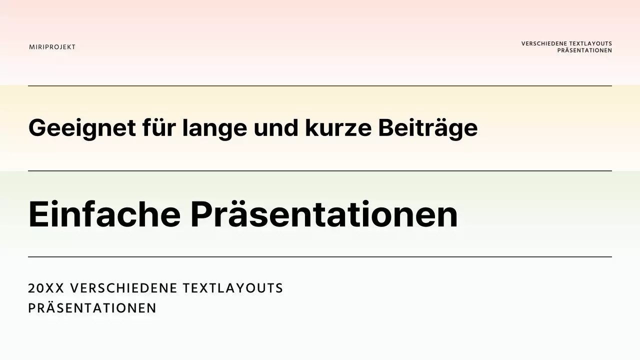 Ein einfacher Geschäftsbericht in Regenbogen und Schwarz
