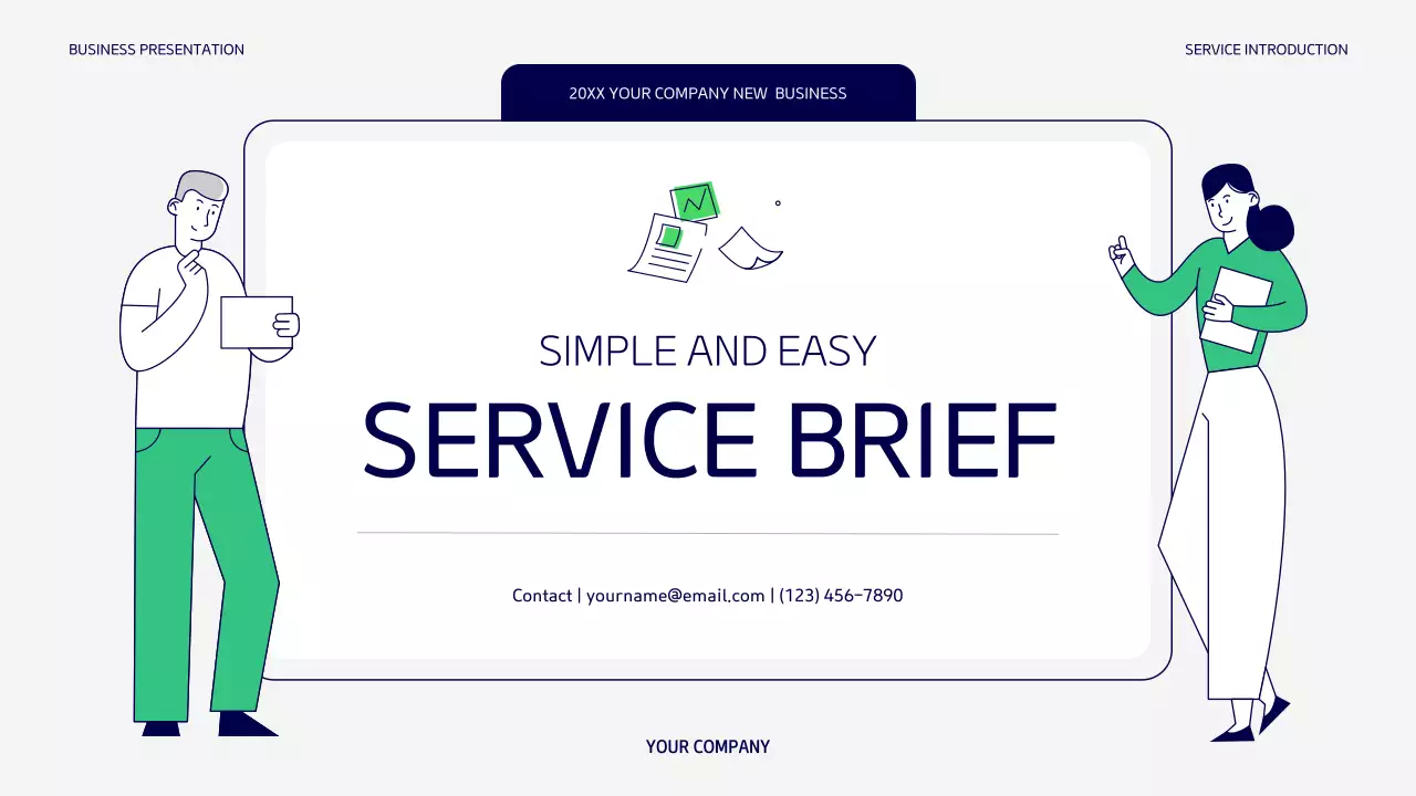 White Modern Service Brief Guide Presentation