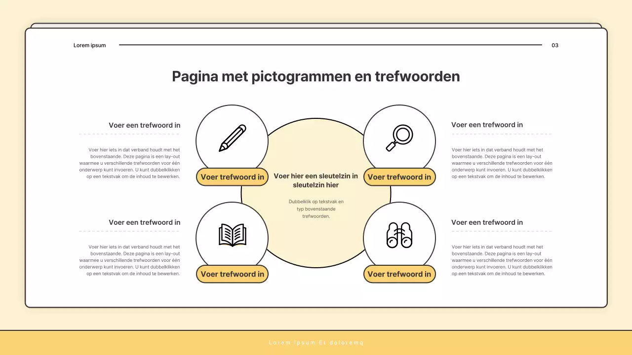 Een eenvoudige geel-witte nieuwsbriefpost van het welzijnskantoor
