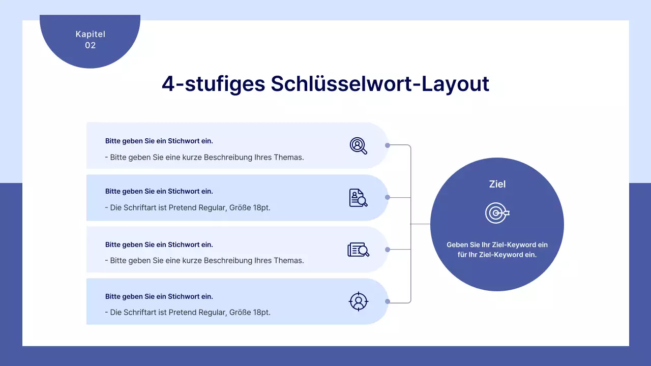 Ein einfacher Geschäftsplan in Blau