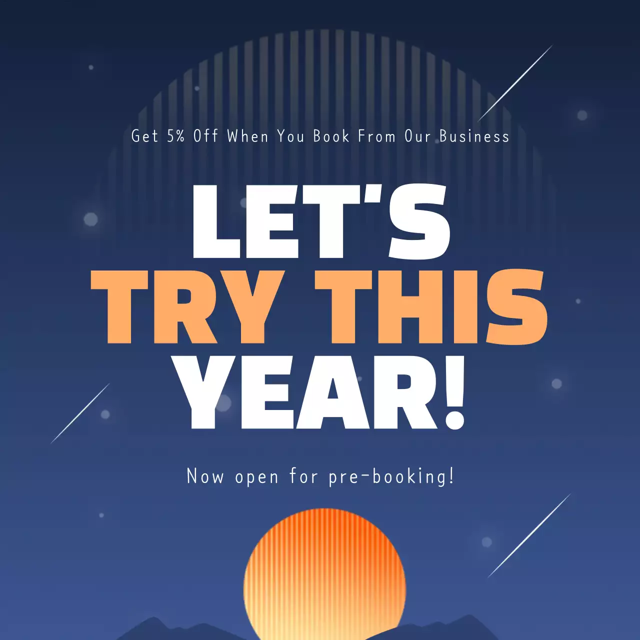 네이비 모던 프로모션 공지 소셜 미디어 게시물