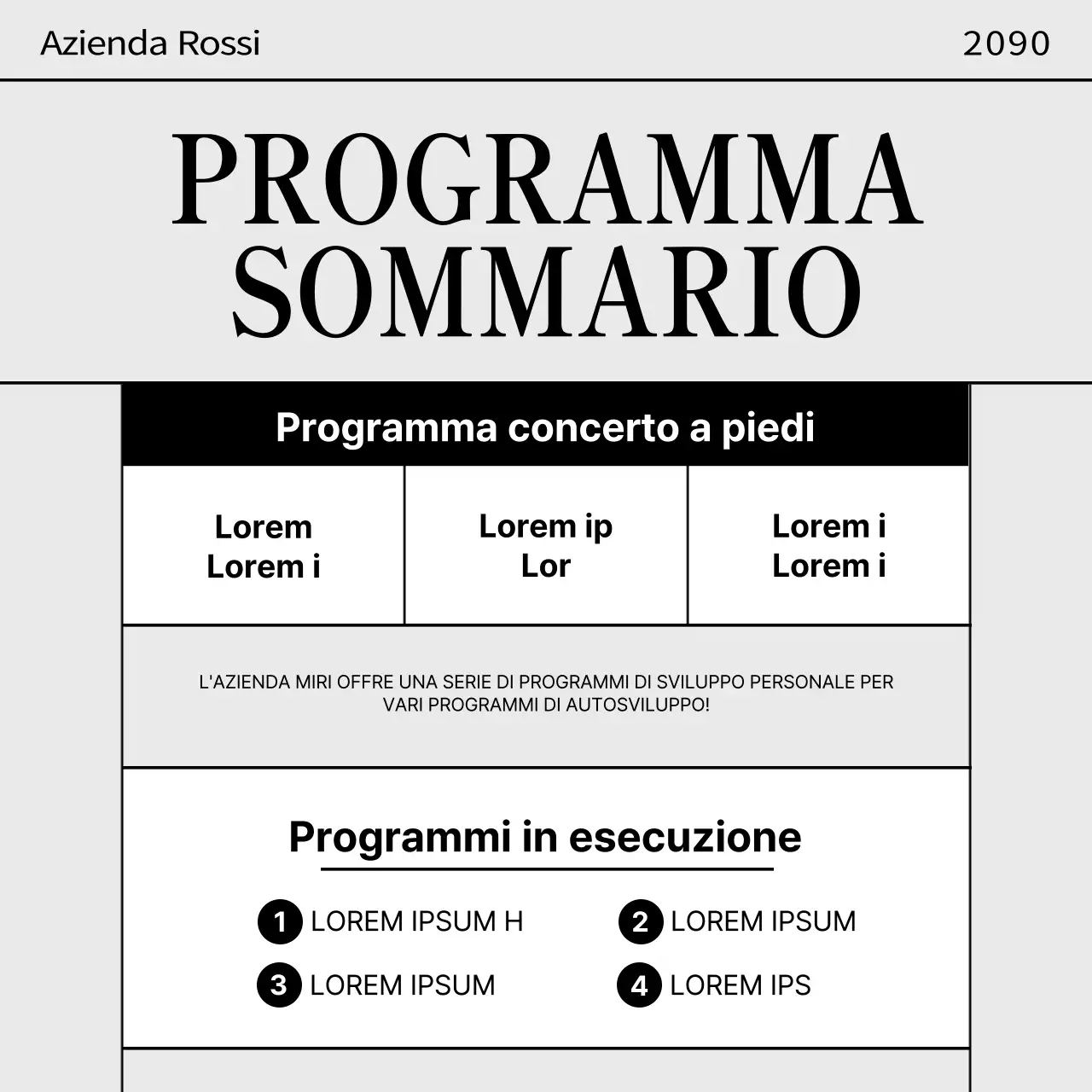 Promuovere un semplice concerto a piedi in giallo e nero