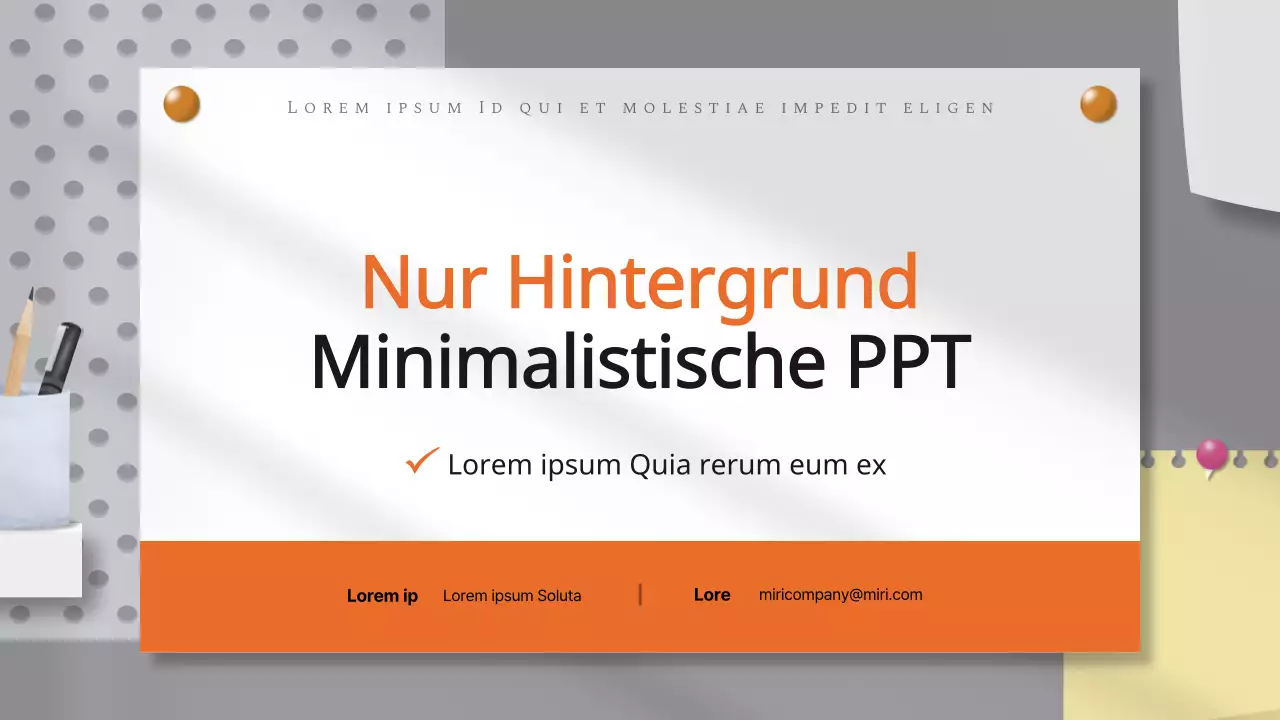 Eine Einführung mit einem einfachen Hintergrund aus Orange und Grau