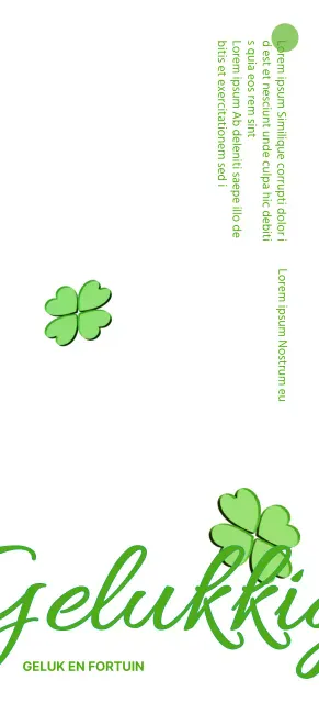 Groen geluksblaadje klavertje vier