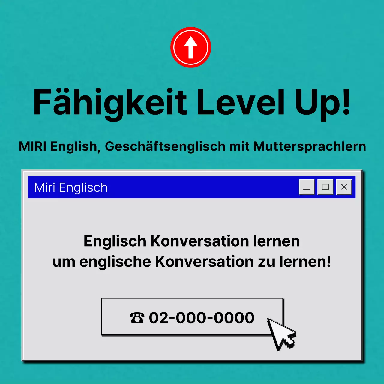 Werben Sie für Ihre Sprachschule mit einem trendigen, marineblauen Hintergrund