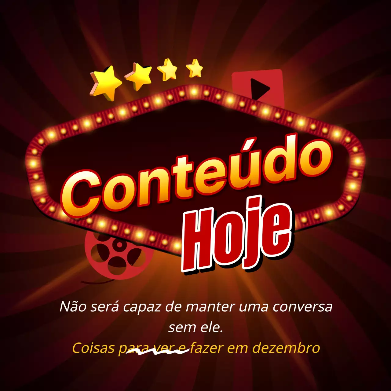 Um post de introdução de conteúdo retro vermelho e amarelo